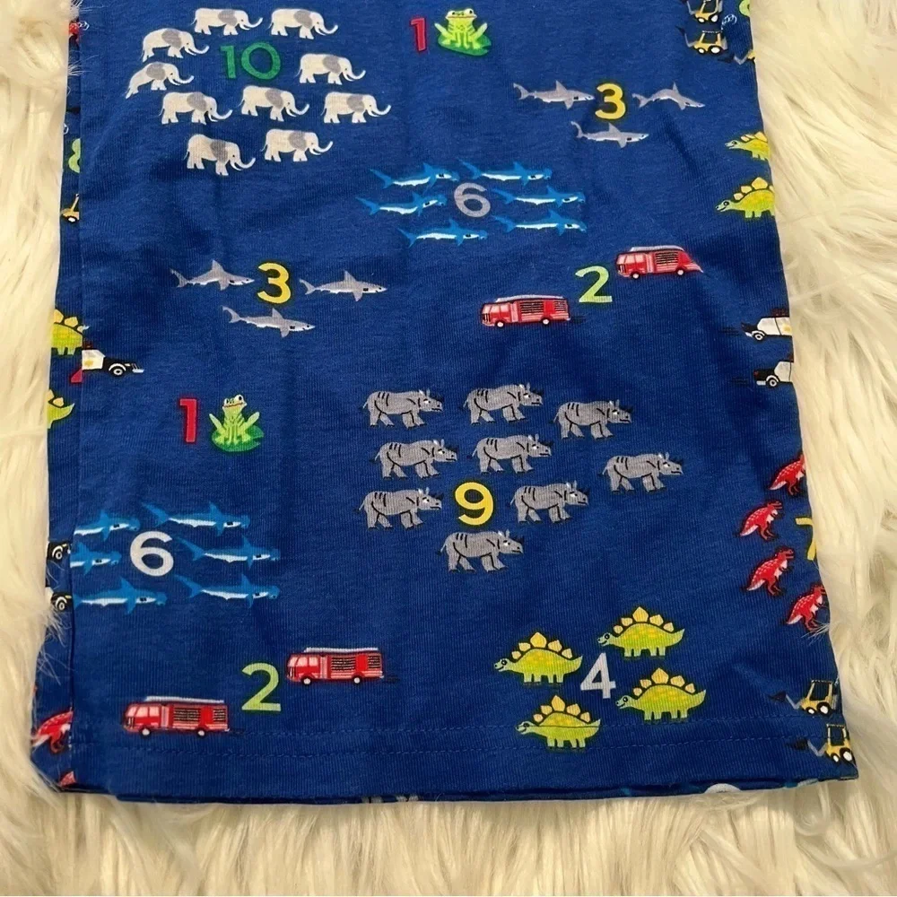 The Children's Place Toddler Boys' Size 4T Sleep T-Shirt Blue Numbers Dinosaurs